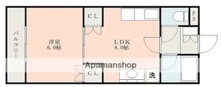 セジュール下南部【1階】の間取り