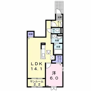 ピア・メゾン【1階】の間取り