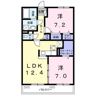 クレールⅢ D【3階】の間取り