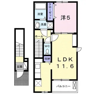 カーサ・グラシオッソ【2階】の間取り