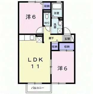 ドリームハイツⅢ【2階】の間取り