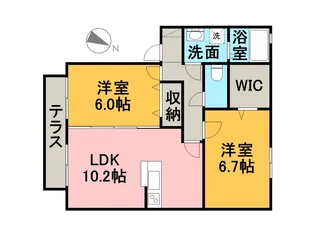 パークハイム A棟【2階】の間取り