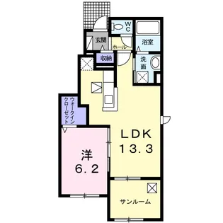 エストランダ B【1階】の間取り