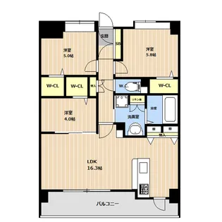 LIBTH菊陽【2階】の間取り