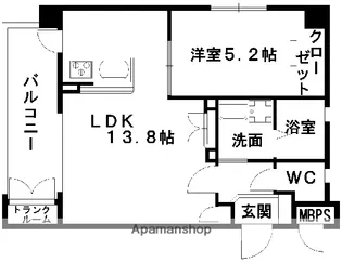 グランドゥール大津【1階】の間取り