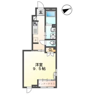 フロンティアエステートⅢ【101号室】の間取り