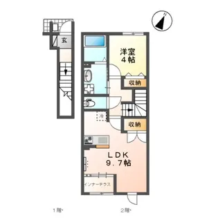 フロンティアエステートⅡ【206号室】の間取り