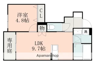 ルナエトワール25番館【1階】の間取り