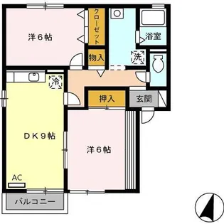 パークサイドヴィラ D棟【2階】の間取り