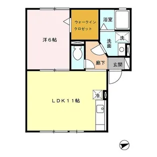 1LDKの間取り画像