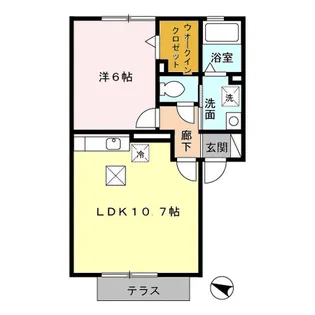 ボンヌ・シャンス【1階】の間取り