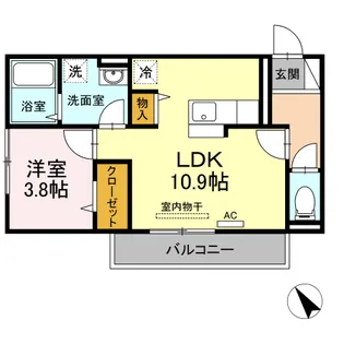 コンフォータブルTJ【2階】の間取り