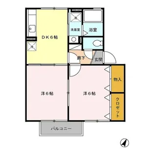 グリュックパラン B棟【2階】の間取り