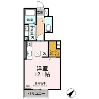 ガーデンリバーハイツ御領【1階】の間取り