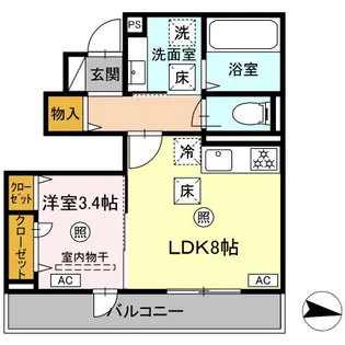 インペリアルS【1階】の間取り