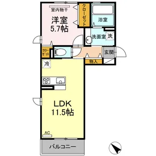 エスポワールヴィラ B【2階】の間取り
