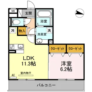 コスモスハウス菊陽【3階】の間取り