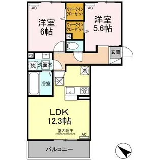 DーROOM隈府 A棟【1階】の間取り