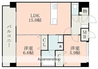 ELGRAND菊陽Ⅰ【9階】の間取り