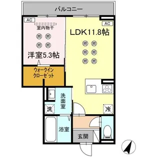 LUMINA(ルミナ) I棟【205号室】の間取り