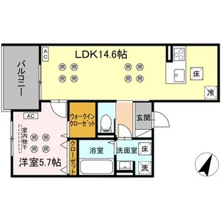 LUMINA(ルミナ) II棟【106号室】の間取り