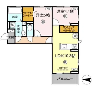 ハイムセラ八王寺【201号室】の間取り