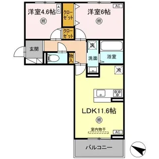 CIEL B棟【2階】の間取り