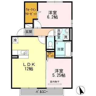 シャルマン B棟【2階】の間取り