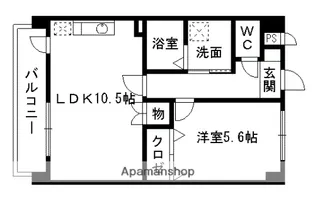 フレスコ桜山【4階】の間取り