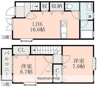 ヨーロピアンシャレー光の森北 F棟【1階】の間取り