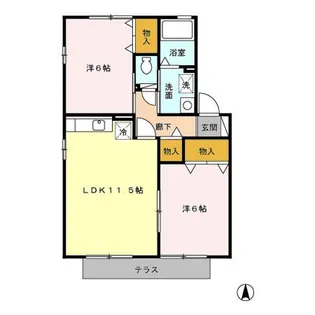 トウォートレーフィーラ C棟【1階】の間取り