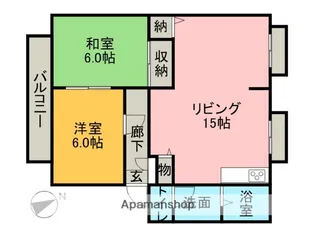 WINDEAKAKU【202号室】の間取り