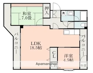 グリンピアパーツ近見【3階】の間取り
