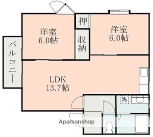 ソフィーレ清水【2階】の間取り