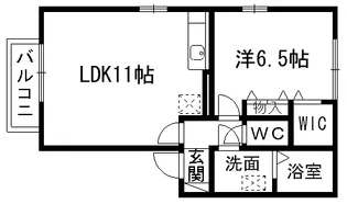 グッドラック高平【1階】の間取り