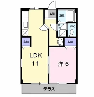 サンヒルナガヒロⅡ【1階】の間取り