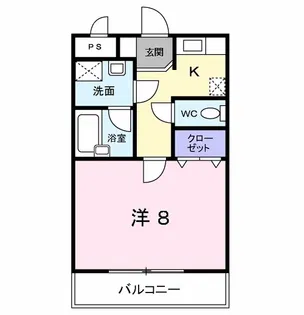 ジュネス黒髪【1階】の間取り