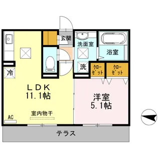 ハッピースマイルハウス【1階】の間取り