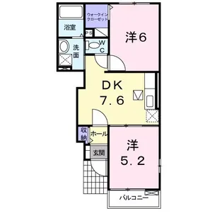 エレガントヴィラ山鹿【1階】の間取り