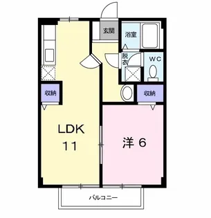 フリーデハイム【202号室】の間取り