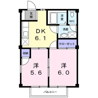 スカイハイツ【2階】の間取り