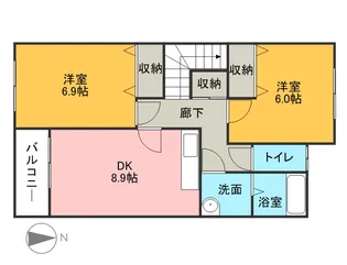 グリーンテラス【2階】の間取り