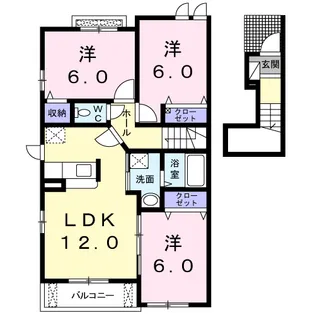 サン・フラワーK【2階】の間取り