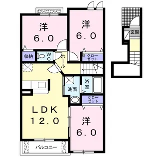 サン・フラワーK【2階】の間取り