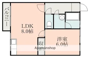 クローバーハイツ【2階】の間取り