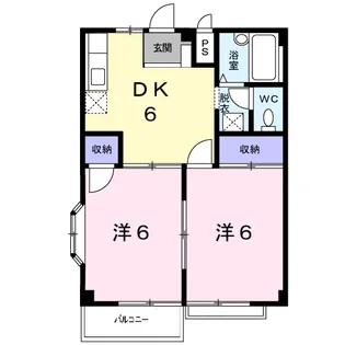 コーポあづまⅡ【2階】の間取り