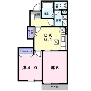 サンパティークA【1階】の間取り