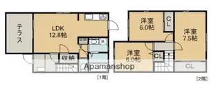 マノアール・イーストA【1階】の間取り