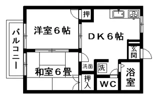 コーポ福【1階】の間取り