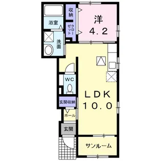 グラース【1階】の間取り